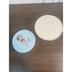 Betty Boop Christmas Holiday plate with pudgy dog retro collectible VTG cartoon